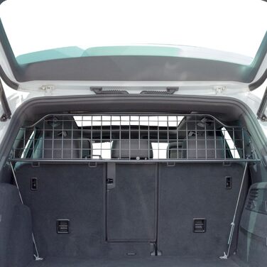 Автомобільна перегородка Travall для собак, сумісна з Volkswagen Touareg (2010-2018), модель TDG1357, оригінальна якість, металеве роздільне гратчасте сидіння для багажника