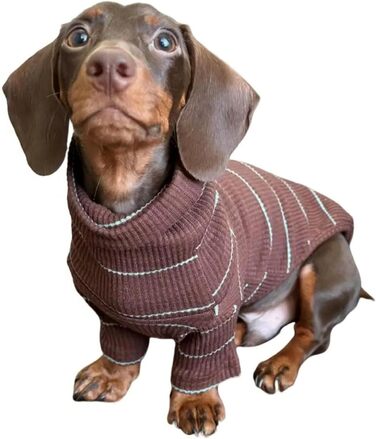 Одяг для такси (дворняг): теплий зимовий костюм, піжама, пуловер, боді для цуценят та собак середніх розмірів (колір: коричневий, розмір XS)