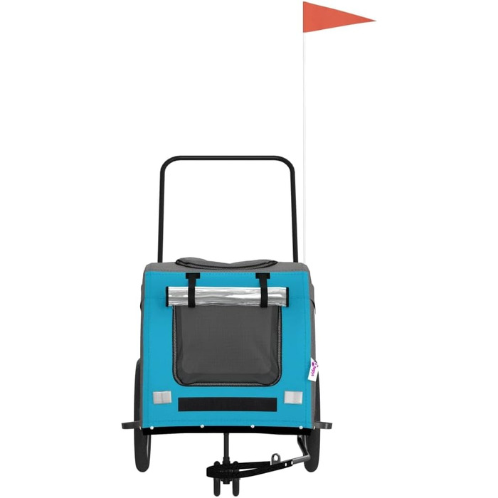 Фармінгери Gecheer для собак: чорний причіп з оксфордської тканини та металу. Вантажний причіп для велосипеда, транспортний причіп / 93859 (63 x 121 x 65 см, блакитний)