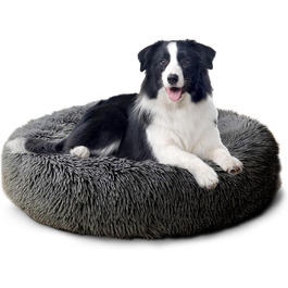 CALIYO Крісло-гніздо для собак та котів, середнього розміру, 70 см, темно-сірий. М'яке, зручне, миється, придатне для сушки.