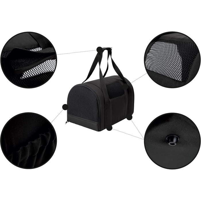 Транспортна сумка для собак та котів PillowPrim Beige, 27x39x28 см, Оксфорд, Еко-джоут