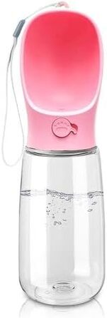 Портативна пляшка для води для собак M&JOutdoors, 540 мл, рожева