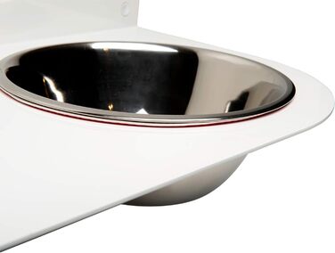 Підставка для корму Schmeck.bar для собак: стабільна, настінна, з мисками (2xS), білий матовий, 400x187x227 мм