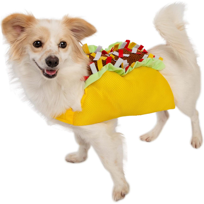 Костюм для собак та котів Pet Krewe Taco Medium - Веселий набір для фотосесій та свят