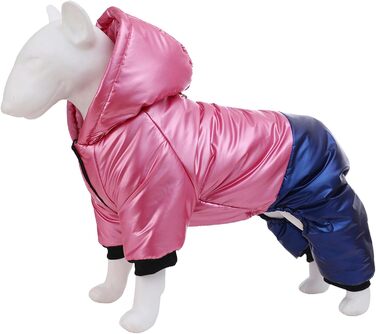 Зимовий теплий куртка для собак, водонепроникний, вітронепроникний, з капюшоном, для малих та середніх собак, червоний