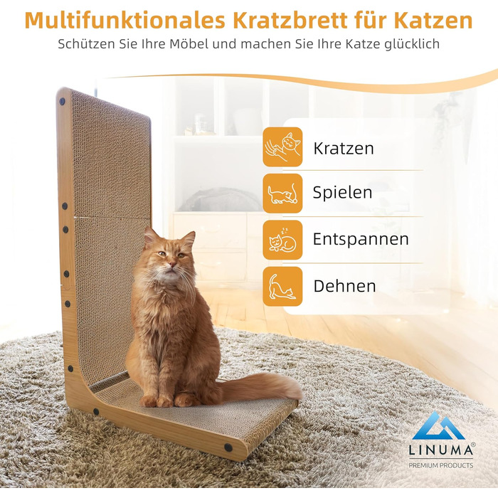 Кігтеточка для котів 68 см: велика, з картону, XXL, ліжко, ковдра та меблі для котів