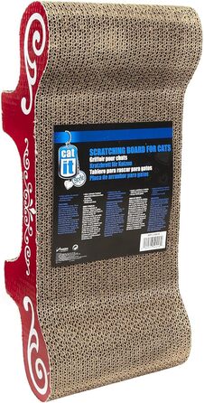 Кігтеточка Catit Kratzpappe S-подібної форми з картону та котячої м'яти (банк)