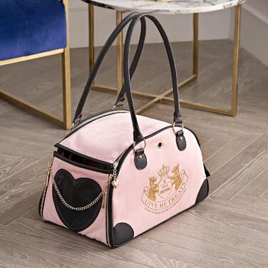 Сумка-переноска для тварин Juicy Couture, стильна рожева дорожня сумка для маленьких собак і котів