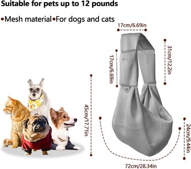 Сумка-переноска для собак, чорна. Зручна переноска для вигулу та подорожей з регульованим плечовим ременем та передньою кишенею