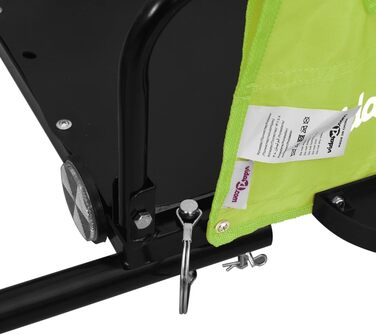 Причіп для велосипеда, вантажний/для собак, зелений, з оксфордської тканини та металу. Підходить для покупок, подорожей, легко збирається