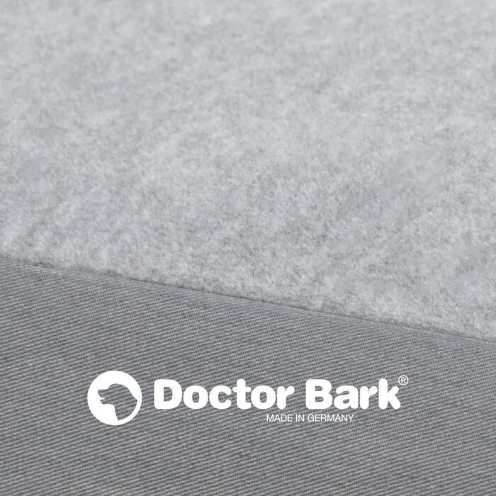 Ортопедичний лежак для собак Doctor Bark з флісовою поверхнею, великий розмір (L - 100x70 см), світло-сірий