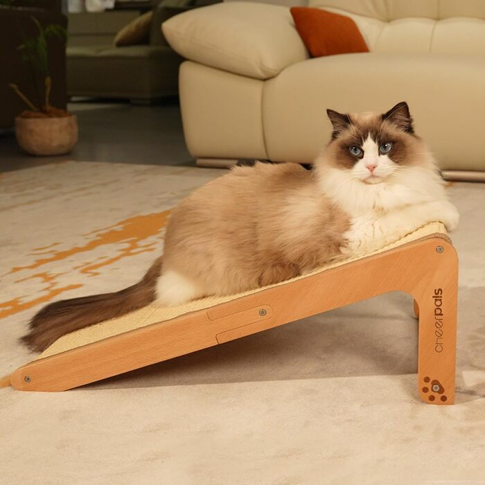 Котячий когтетоп CheerPals L-подібний з сизалю та масиву буку (63см)