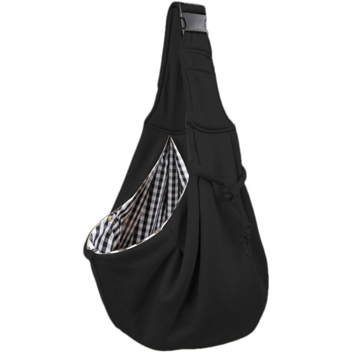 Чорна переноска для собак та котів | Сумка-переноска для тварин з регульованим ременем | Зручна переноска для маленьких собак та котів, ідеальна для подорожей та прогулянок на свіжому повітрі