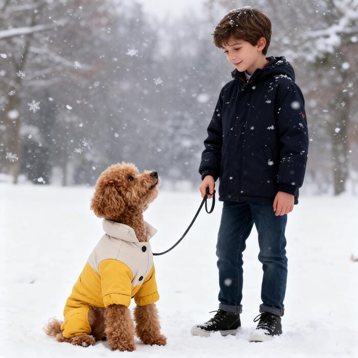 PETCUTE Зимова куртка для собак - водонепроникна, тепла, жовта (XL)