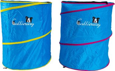 Баррель для аджиліті Calliway Hoopers – 2 шт. (Блакитний) | Легкий, стабільний, з можливістю обважнення | З сумкою для перенесення | Для аджиліті-тренувань собак