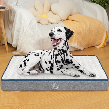 Килимок для собак великих порід, водовідштовхувальний, 106x71x7.5 см, знімний чохол, сірий