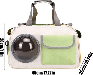 Транспортна сумка для кота Transportbox Katze - складана переноска для кошенят з віконцем, дихаюча сумка-переноска для собак, для подорожей літаком, на природі, кемпінгу, мотоциклі, в авто (зелена)