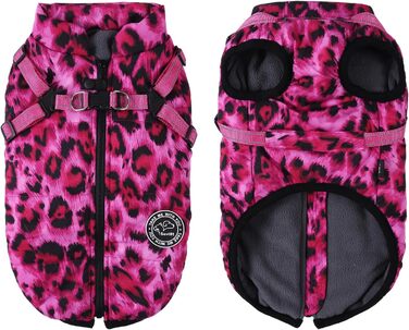 Водонепроникний теплий зимовий одяг для собак - теплий накид для собак, рожевий