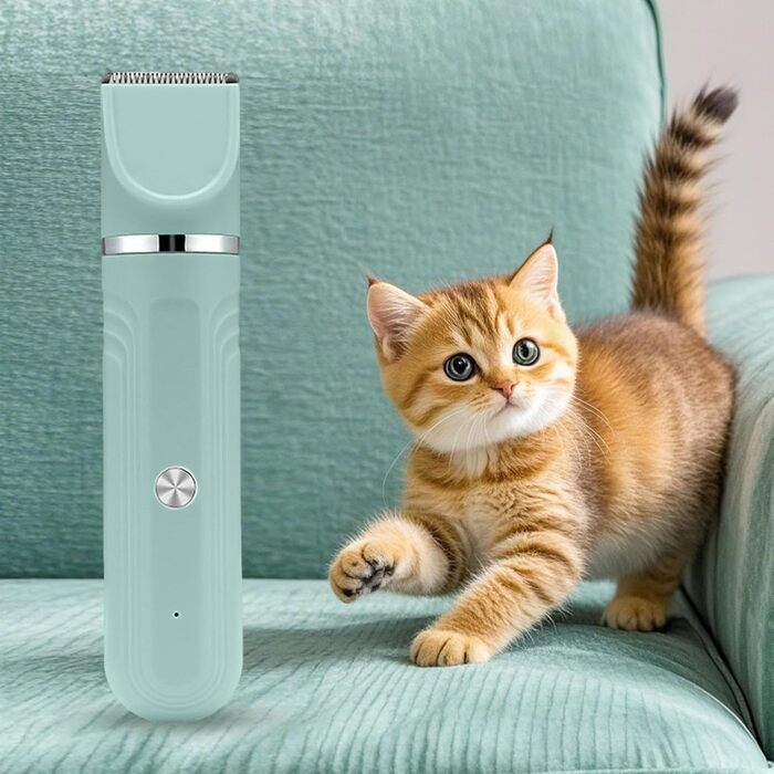 Набір для грумінгу собак 4-в-1 | Ножиці для догляду за шерстю собак, котів, цуценят. Білий (зелений)