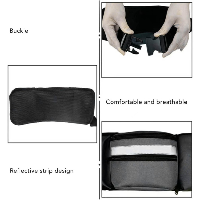 Сумка для корму для собак, поясна сумка, бананка для собак, бананка для тренувань, поліестер, кілька кишень, знімна кишеня для ласощів (сіра)