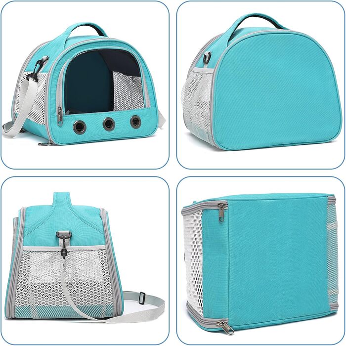 Транспортний бокс для котів, кроликів та морських свинок 30x27x21 см, з плечовим ременем, м'який, для кошенят, кроликів, морських свинок