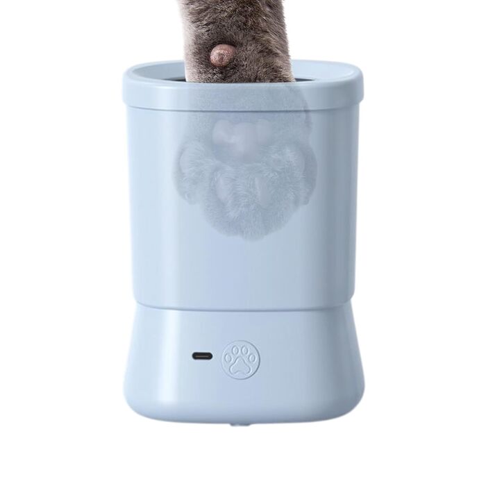 Автоматичний мийка лап для собак, блакитна. Без розбризкування, 2 швидкості, для дому, подорожей, відпочинку на природі