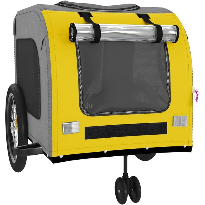 Причіп для велосипеда Gecheer для собак, 45 кг, жовто-сірий, 68 x 134 x 73 см