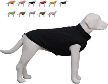 Водонепроникна флісова жилетка для собак Lovelonglong - чорна, 3XL