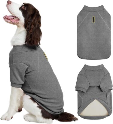 Теплий зимовий светр для собак з коміром, фліс, для дрібних порід (Чихуахуа, Цвергшпіц). Рожевий, сірий, розмір S, L