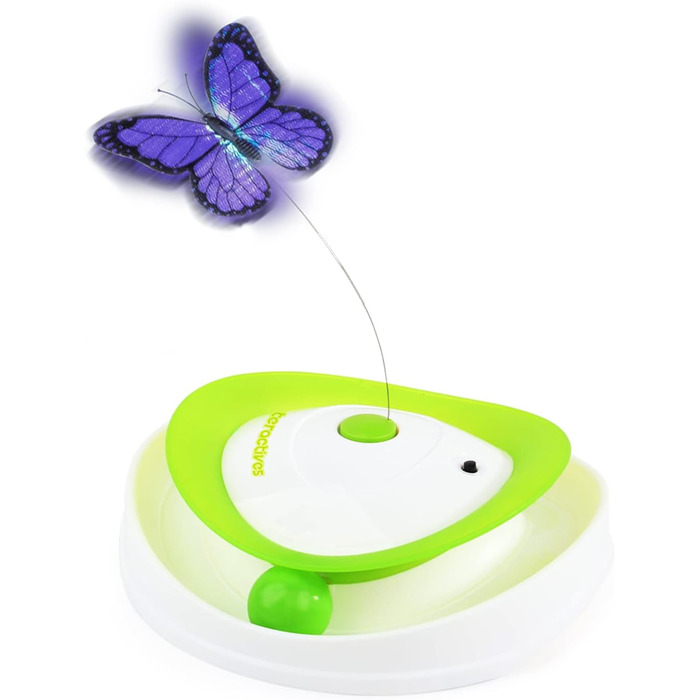 Інтерактивна іграшка-метелик для котів ALL FOR PAWS 3 в 1 з кульками та пером, автоматичний спінер, для дому (6 шт. у наборі)