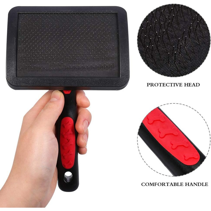 Набір для догляду за шерстю собак та котів Tonyg-p: щітка, гребінець від бліх, стригувач та пилка для нігтів (6 шт)