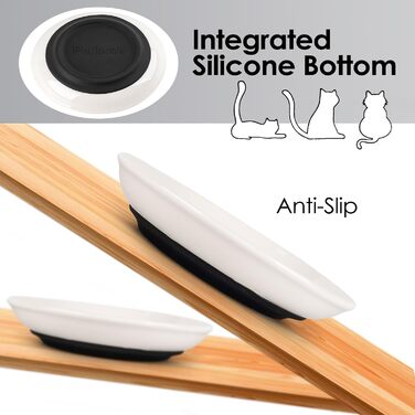 Набір мисок для котів з кераміки (3 шт.) - широкі, зручні, для корму та води