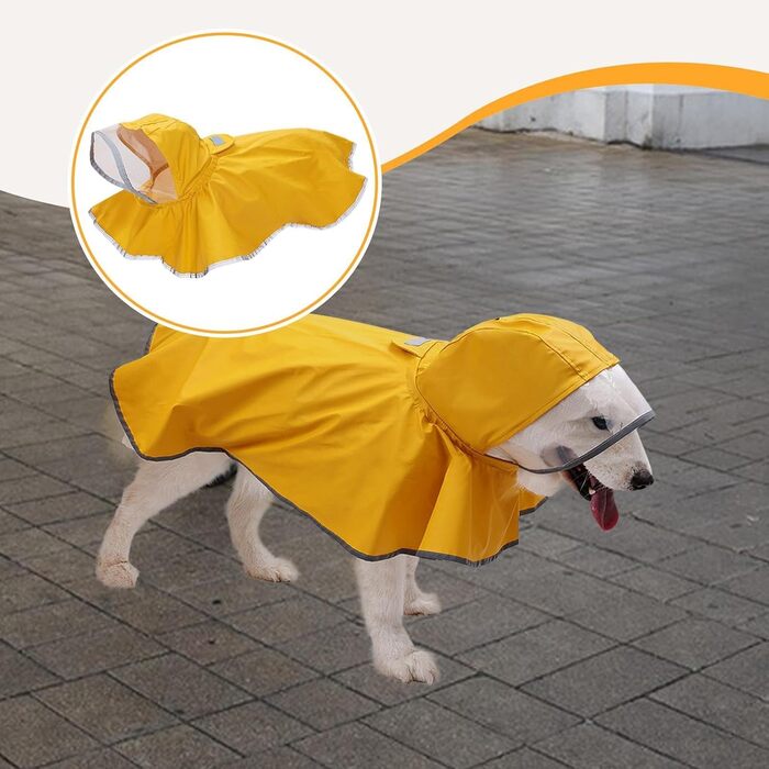 Дощовик для собак: легкий, з світловідбиваючими смугами, для собак середніх та маленьких порід, цуценят