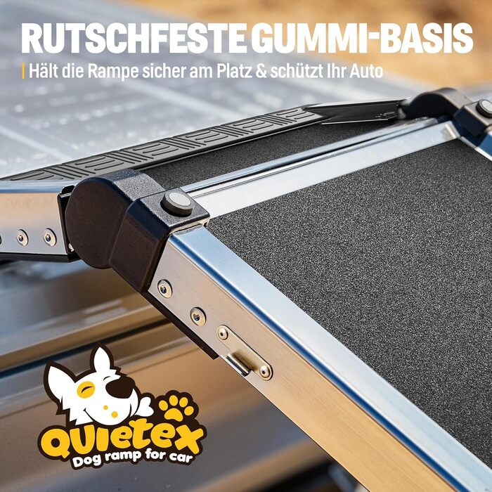 Рампа для собак у автомобіль, автоматичне складання, 170 см, чорна. Рампа для собак, вантажівок та SUV. Максимальне навантаження: 150 кг. Антиковзаюча поверхня.