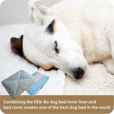 Гніздо для собак Ellie-Bo середнього розміру 71x48x10 см з смугастим покриттям чорного та коричневого кольорів, підходить для клітки 76,2 см (Blue with Grey Stripe, XXL - [L117 x W75 x H10cm])