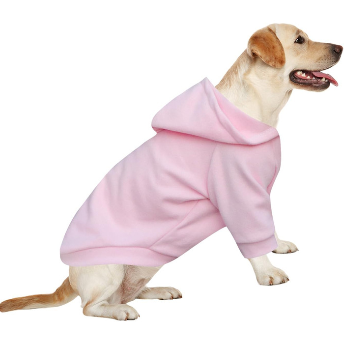 Світшот для великих собак HuaLiSiJi, теплий та легкий, м'яка текстура, для Лабрадорів (5XL, Рожевий)