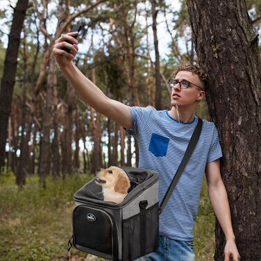 Велосумка для тварин Lixada: переноска-кошик для собак та котів, складна, з сіткою, для малих та середніх порід