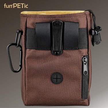 Набір для годування тварин funPETic: сумка для ласощів та складна миска з силікону. Сумка для корму з 4 відділеннями, варіанти носіння, карабін у подарунок. Ідеально для собак, коней та дресирування.