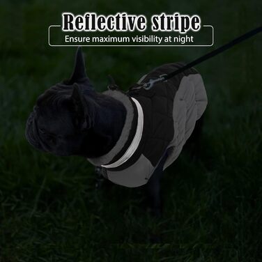 Водонепроникний зимовий теплий одяг для собак, куртка для собак, теплий зимовий одяг для собак, підкладка, одяг для чихуахуа (Чорний S) S Чорний