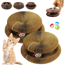 Котячий когтетоп складний, портативний, з інтерактивною м'ячиком для зняття стресу у котів