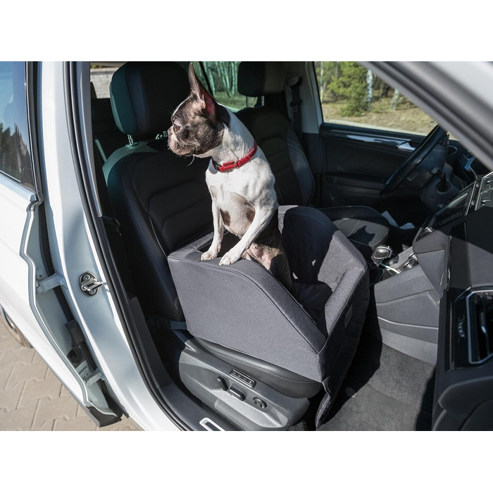 Транспортна переноска для собак, лежанка для собак, кошик для собак, лежанка для котів, для маленьких собак (46x46x31 см, графіт)