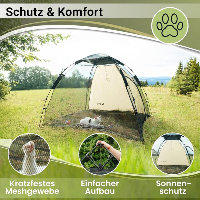 Набір для вигулу цуценят/котів на вулиці, великий вольєр для собак та котів, розкладний вольєр з міцної сітки, знімний сонцезахист, система Pop-up