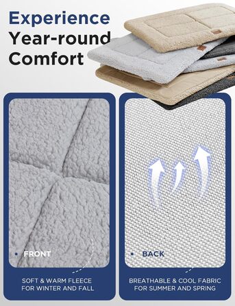 Практичне собаче ліжко для великих собак, 111.8 x 81.3 см, сіре. Зручне, м'яке, для дому та вулиці, двостороннє, з м'яким наповнювачем.