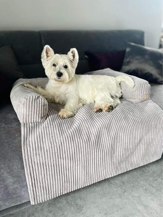 Килимок для собак Velinda: лежанка, захист дивану (сірий, Cord)