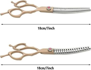 Ножиці для грумінгу собак і котів Floraslee: професійні ножиці для стрижки шерсті з регулюванням (тонке проріджування 25-30%)