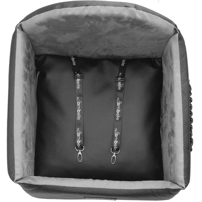 Автоматичний автокрісло для собак 2в1 | Універсальне миюче автокрісло для заднього та переднього сидіння | Лежанка для собак та котів | Чорний колір | Штучна шкіра, пухнастий плюш | 48 x 48 см