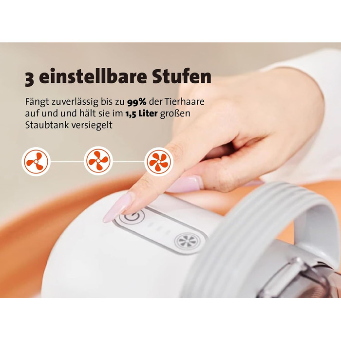 Набір для грумінгу тварин Molly&Cody SAMSON 7-в-1: машинка для стрижки, пилосос для шерсті, 6 насадок. Для собак та котів.