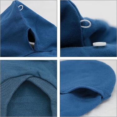 Світшот для собак LOPHIPETS з бавовни, для маленьких собак, чихуахуа, цуценят, на холодну погоду, темно-синій, розмір XXS (1 шт.)