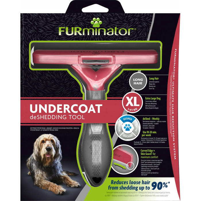 Щітка-гребінець Furminator для собак з довгою шерстю, розмір Giant