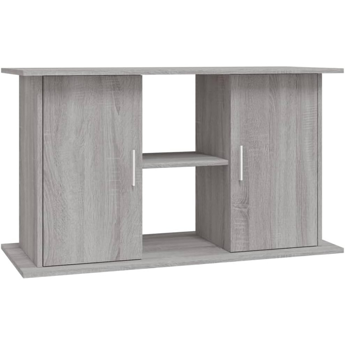 Тумба для акваріума Homgoday з полицями та відсіками, сірий Sonoma, 101x41x58 см, ДСП